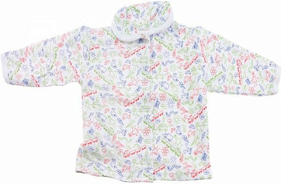 Кофточка для девочек для девочки Моя планета Кф 402 с воротником р.80 белый с рисунком 