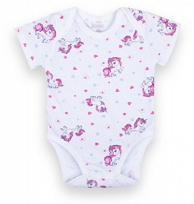 Боди для девочки GABBI ВD-21-5-1/1 р.74 белый с рисунком 