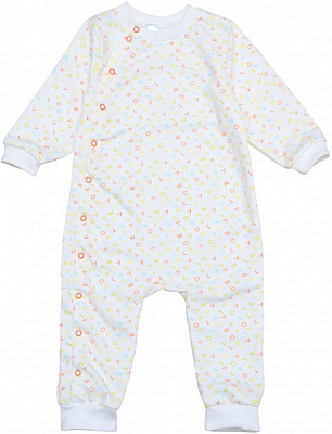 Комбинезон унисекс Minikin 0060186 р.86 салатовый с оранжевым 