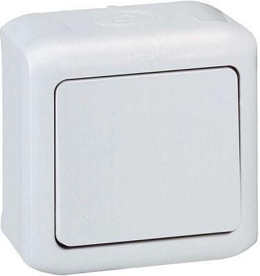 Перемикач одноклавішний Legrand Forix без підсвітки 10 А 220-250В сірий 782383