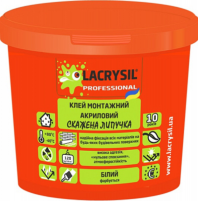 Клей универсальный монтажный Lacrysil Сумасшедшая липучка 3 кг 