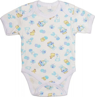 Боди детское Ярослав 456 р.56-62 белый с принтом 