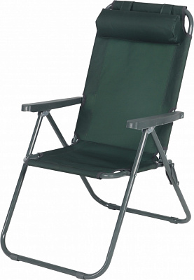 Стул раскладной UP! (Underprice) с подголовником 55х60х95 см темно-зеленый