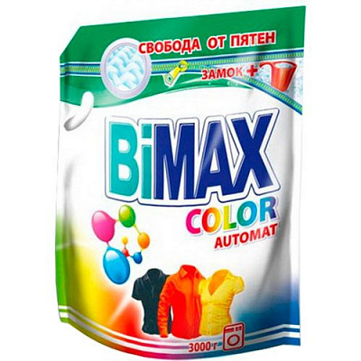 Стиральный порошок BiMax Color автомат дой-пак 3 кг