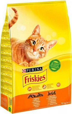 Корм Friskies Adult с курицей и овощами 10 кг