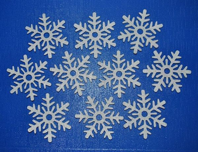 Набір декоративний «Сніжинка» білий 5 см 6 шт. Діамантові ручки