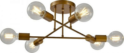 Светильник потолочный Accento lighting Miledi 6x60 Вт E27 античная латунь