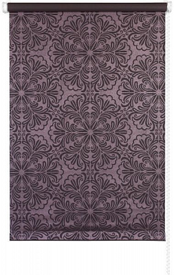 Ролета мини Delfa Металлик Принт 48x170 см шоколадная 