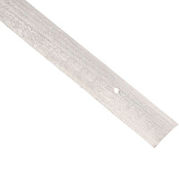 Порожек алюминиевый декорированный Braz Line гладкий с отверстиями 40x900 мм дуб беленый