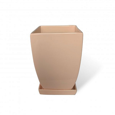 Горщик керамічний Резон Конус квадратний 2,3л персиковий