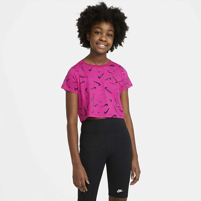 Футболка Nike NSW TEE CROP SWOOSHES DC7348-615 XS рожевий