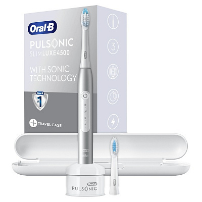Електрична зубна щітка Oral-B Pulsonic Slim Luxe 4500 срібло