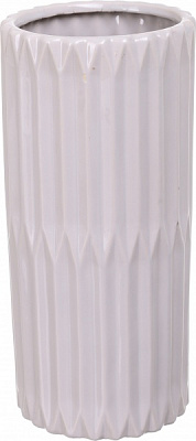 Ваза керамическая серая Clipped 13,5х30 см