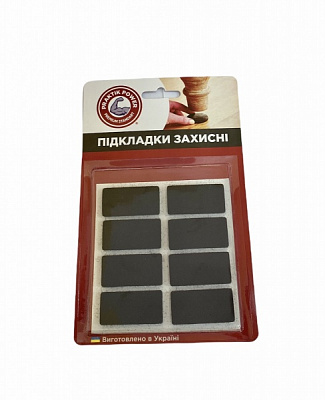 Самоклейка подкладки защитные премиум 20х40 мм черный 8 шт.