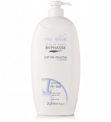 Гель для душа Byphasse Caresse молочный протеин 2000 мл