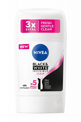 Антиперспирант Nivea Black Pearl Черное и Белое Невидимый 50 мл