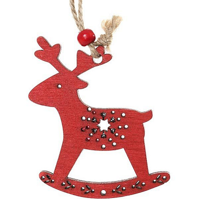 Украшение новогоднее Олень со снежинкой 0321