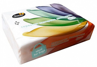 Салфетки гигиенические кармашки Silken Mini Краски 100 шт.