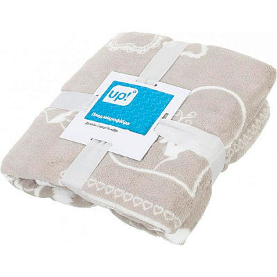 Плед Серце 200x220 см бежевий UP! (Underprice)