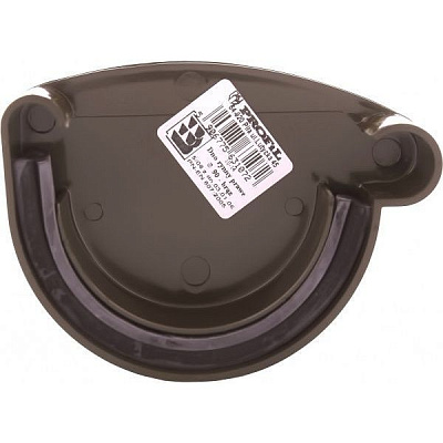 Заглушка желоба правая PROFiL 90 мм коричневый 