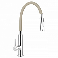 Змішувач для кухні Ferro Fitness Slim 2F BFS43P з гнучким виливом бежевий