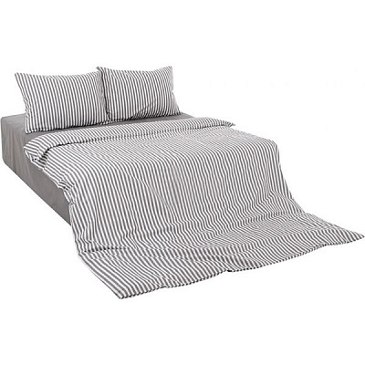 Комплект постільної білизни полуторний Underprice Смужка сіра