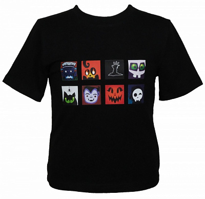 Футболка для девочек/для мальчиков WP Merchandise Halloween Монстро-кубики р.128–134 черный 22134 