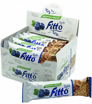 Батончик Fitto Light черника 25 г 