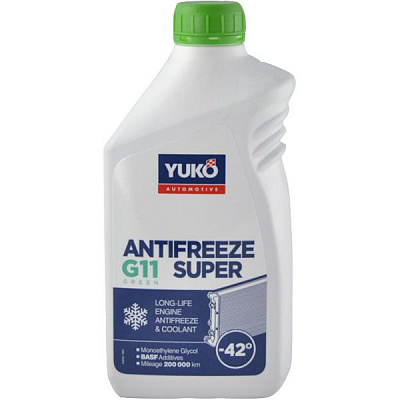 Антифриз YUKO Antifreeze Super G11 - 42 1л 1кг зеленый 