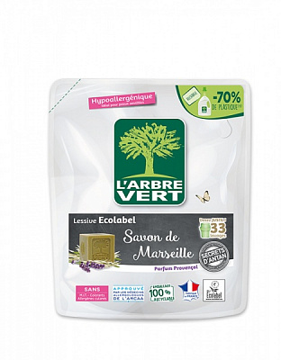 Гель для стирки для машинной стирки L'Arbre Vert Запасной блок Марсельское мыло 1,5 л 1 шт. 