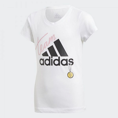 Футболка Adidas YG ID GRAPHIC T DV0284 116 білий