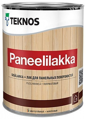 Лак панельний PANEELILAKKA TEKNOS полумат 9 л бесцветный