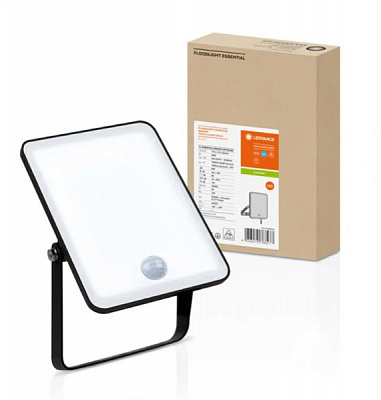 Прожектор с датчиком движения Ledvance FL Essential 4000K 30 Вт IP65 черный FL essent 30W S