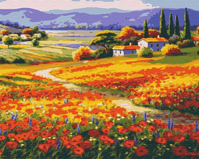 Картина за номерами Маки Провансу RB-0459 40х50 см Riviera Blanca