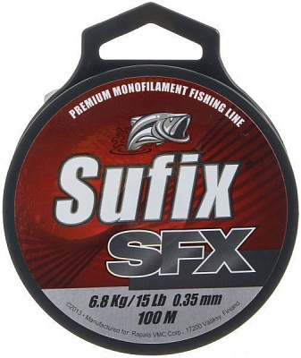 Волосінь Sufix SFX SELF HANGING SPOOL 100м 0,35мм 6,8кг прозора