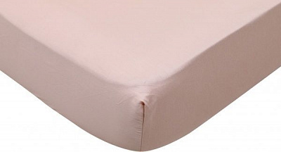 Простынь на резинке Solid 160x200 см бежевый Luna