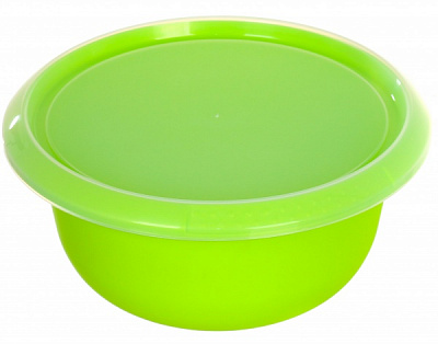 Миска з кришкою 2,75 л пластикова оливкова Алеана