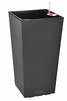 Вазон пластиковий пластик ELISE 20 см квадратний anthracite 4,9 л Plastkon (238664)