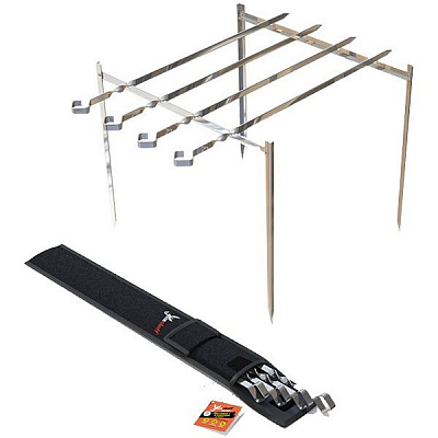 Мангал Jarrkoff Компактный + 4 шампура с чехлом