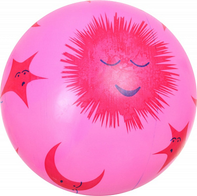 М'яч TCL Зірочки 23 см розовый с красными