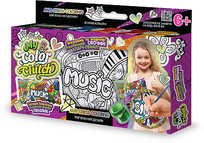 Набір для творчості Danko Toys My color clutch пенал-розмальовка укр №3 music CCL-01-03U