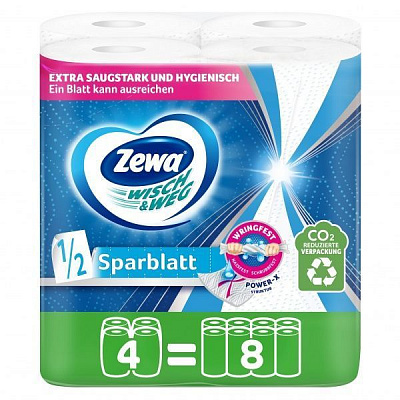 Бумажные полотенца Zewa Wisch Weg двухслойная 4 шт.