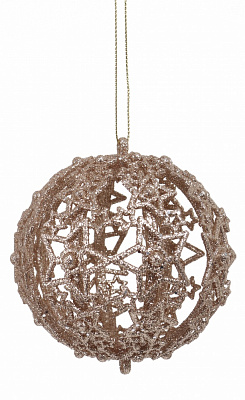 Підвіска пластикова куля в зірочку/ з присипкою асорт. 8 см EPI-P1907005-RC0606