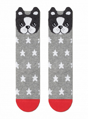 Гольфи дитячі для дівчаток Conte-Kids TIP-TOP (мордочки) 19С-141СП 042 р.14 сірий