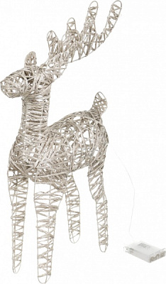 Декоративная фигура в форме оленя золотого цвета встроенный светодиод (LED) 50 ламп 30 см 