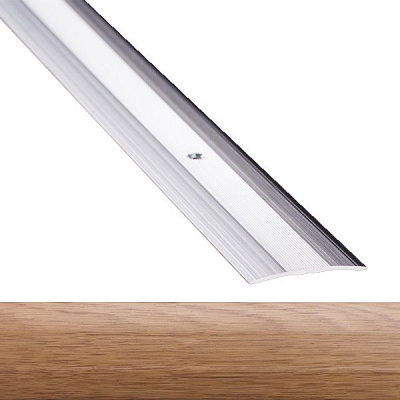 Порожек алюминиевый 1-А Лугалпроф профилированный с отверстиями 3x40x1800 мм дуб новый