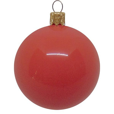 Шар новогодний d80 АХ16 2346 коралловый