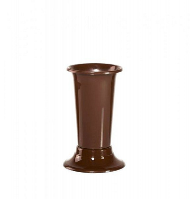 Ваза пластиковая коричневая маленькая 26x12 см MN PLASTIKA