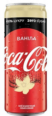 Безалкогольний напій Coca-Cola ZERO Vanilla 0,33 л (5449000226433)