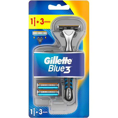 Станок для гоління Gillette Blue3 зі змінними картриджами 3 шт.